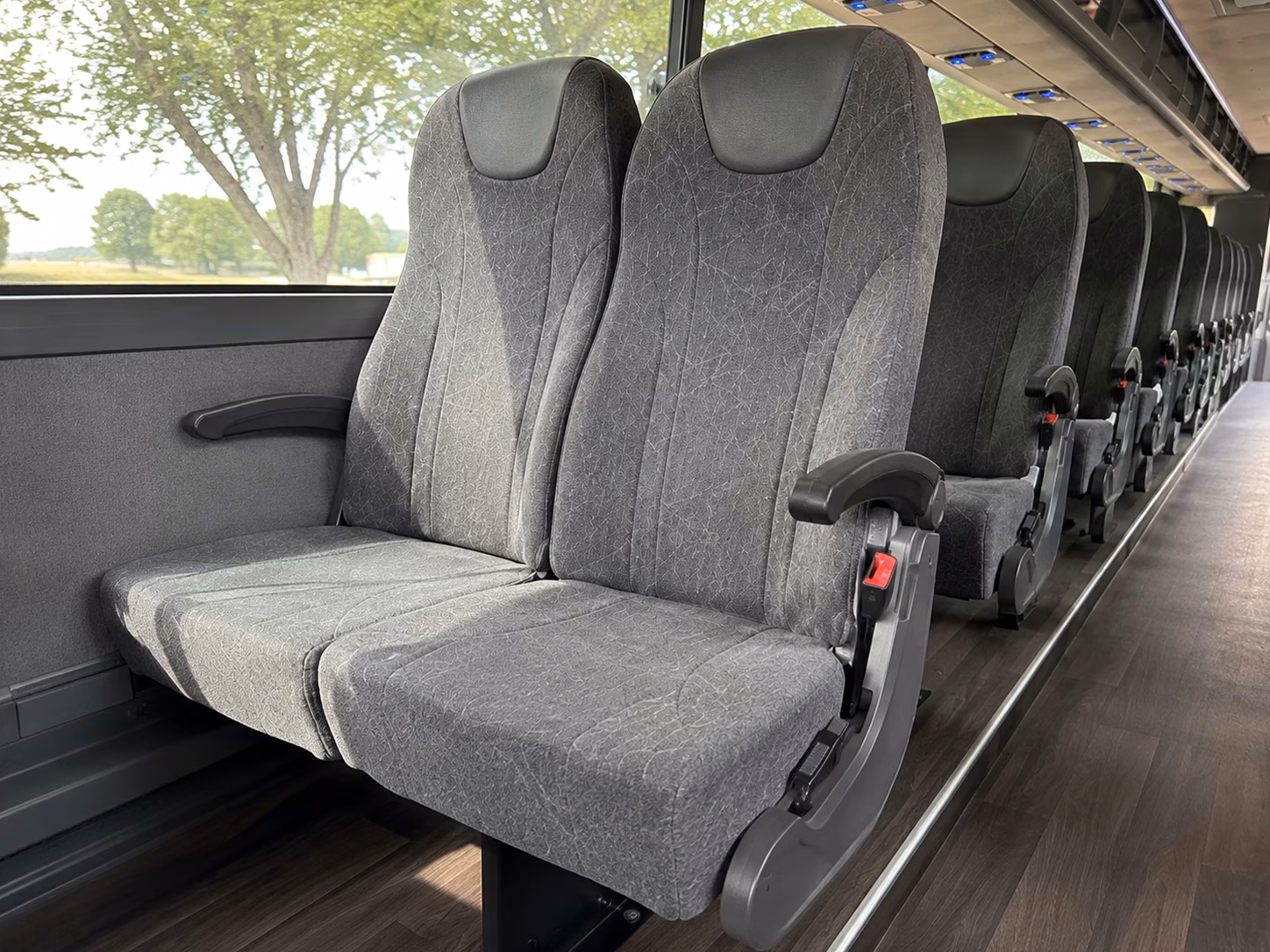 lawrence charter bus interior